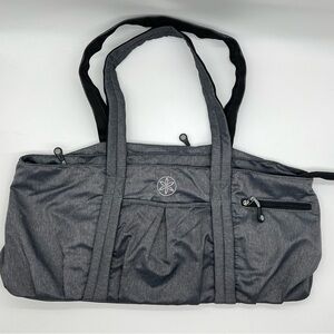GAIAM All Day Yoga Tote Bag in Gray/Black Heather | Gym Travel Weekender (EUC)